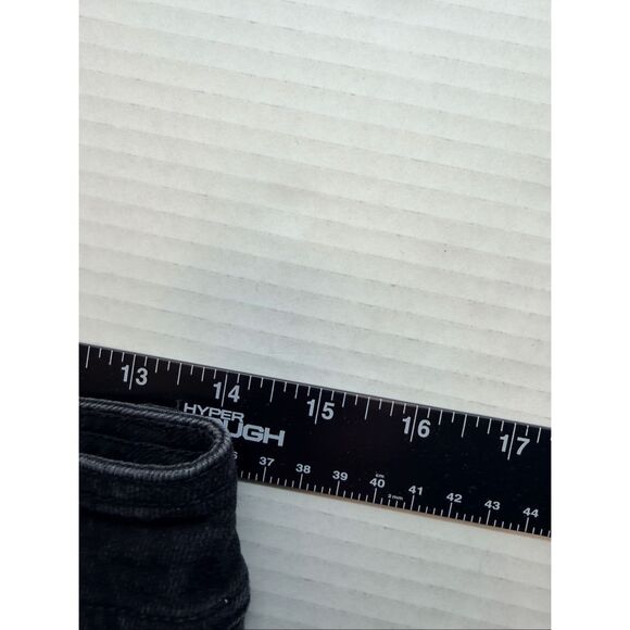 MNG by Mango Women's Size 4 Catherine Black Wide Leg Flared Distressed Hem Jeans - Picture 8 of 10